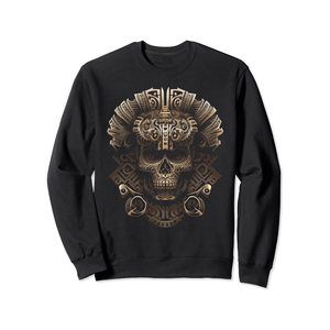 Mexican Mictlantecuhtli Aztec God Of Death Skull Sweatshirt